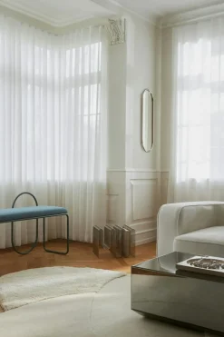 Curva Magazine Rack, Silver