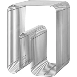 Curva Stool, Silver