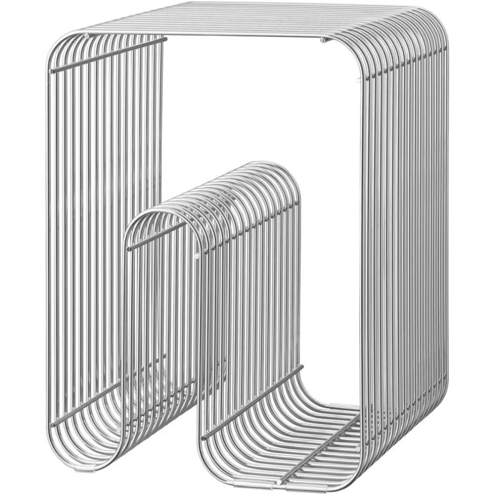 Curva Stool, Silver