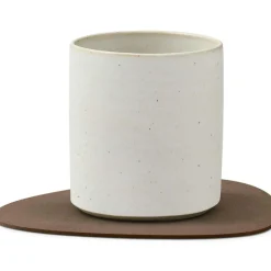 Curve Double Glass Mat, 11x13 cm, Brown/ Sand