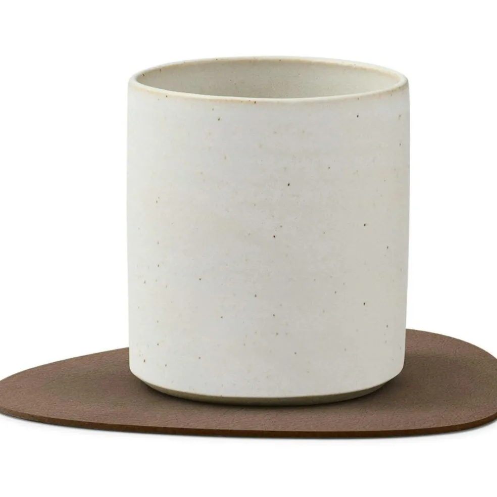 Curve Double Glass Mat, 11x13 cm, Brown/ Sand