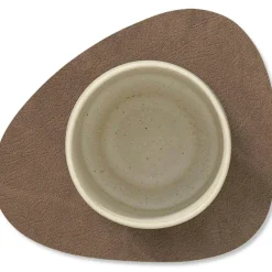 Curve Double Glass Mat, 11x13 cm, Brown/ Sand