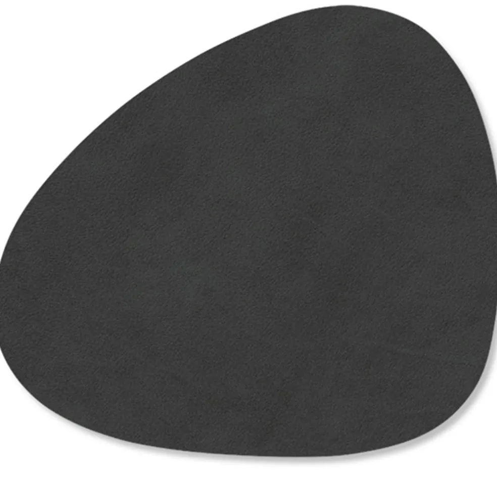 Curve Glass Coaster Nupo 11x13 cm, Light Grey