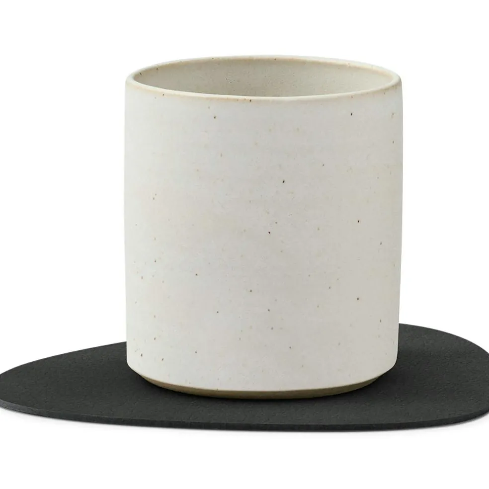 Curve Glass Coaster Nupo 11x13 cm, Light Grey