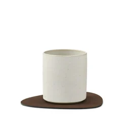 Curve Glass Coaster Nupo 11x13 cm, Light Grey
