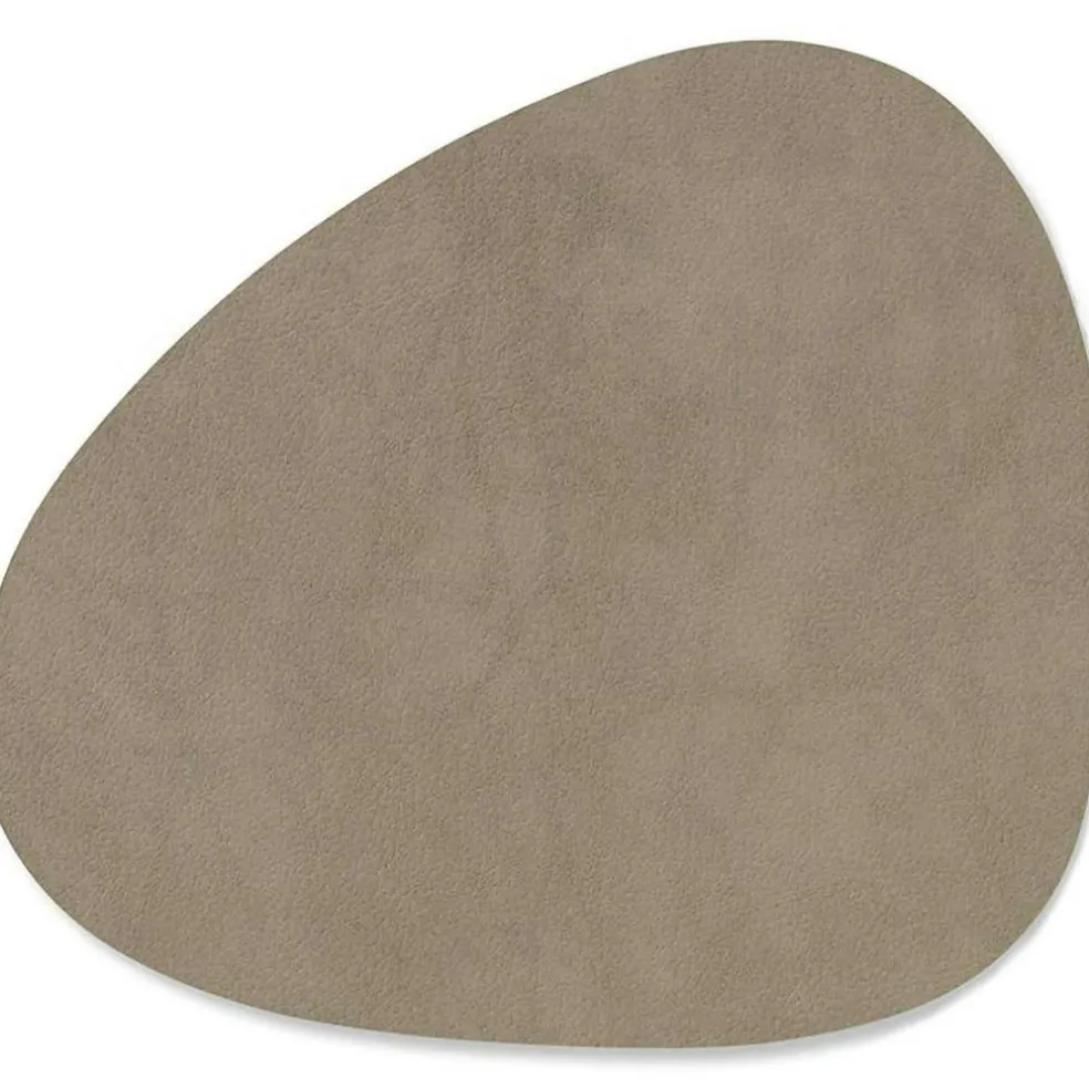 Curve Glass Coaster Nupo 11x13 cm, Light Grey