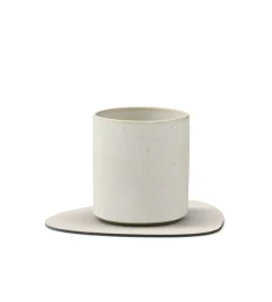 Curve Glass Coaster Nupo 11x13 cm, Light Grey