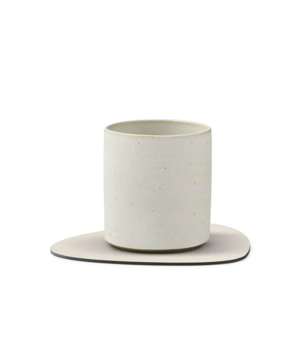 Curve Glass Coaster Nupo 11x13 cm, Light Grey