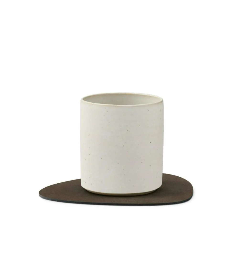 Curve Glass Coaster Nupo 11x13 cm, Light Grey