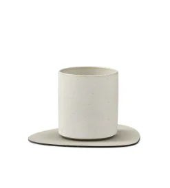 Curve Glass Coaster Nupo 11x13 cm, Light Grey