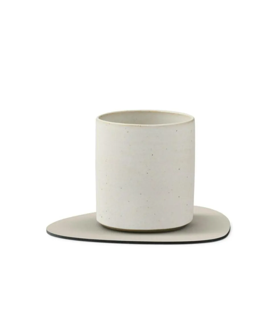 Curve Glass Coaster Nupo 11x13 cm, Light Grey