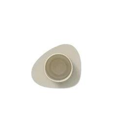 Curve Glass Coaster Nupo 11x13 cm, Light Grey