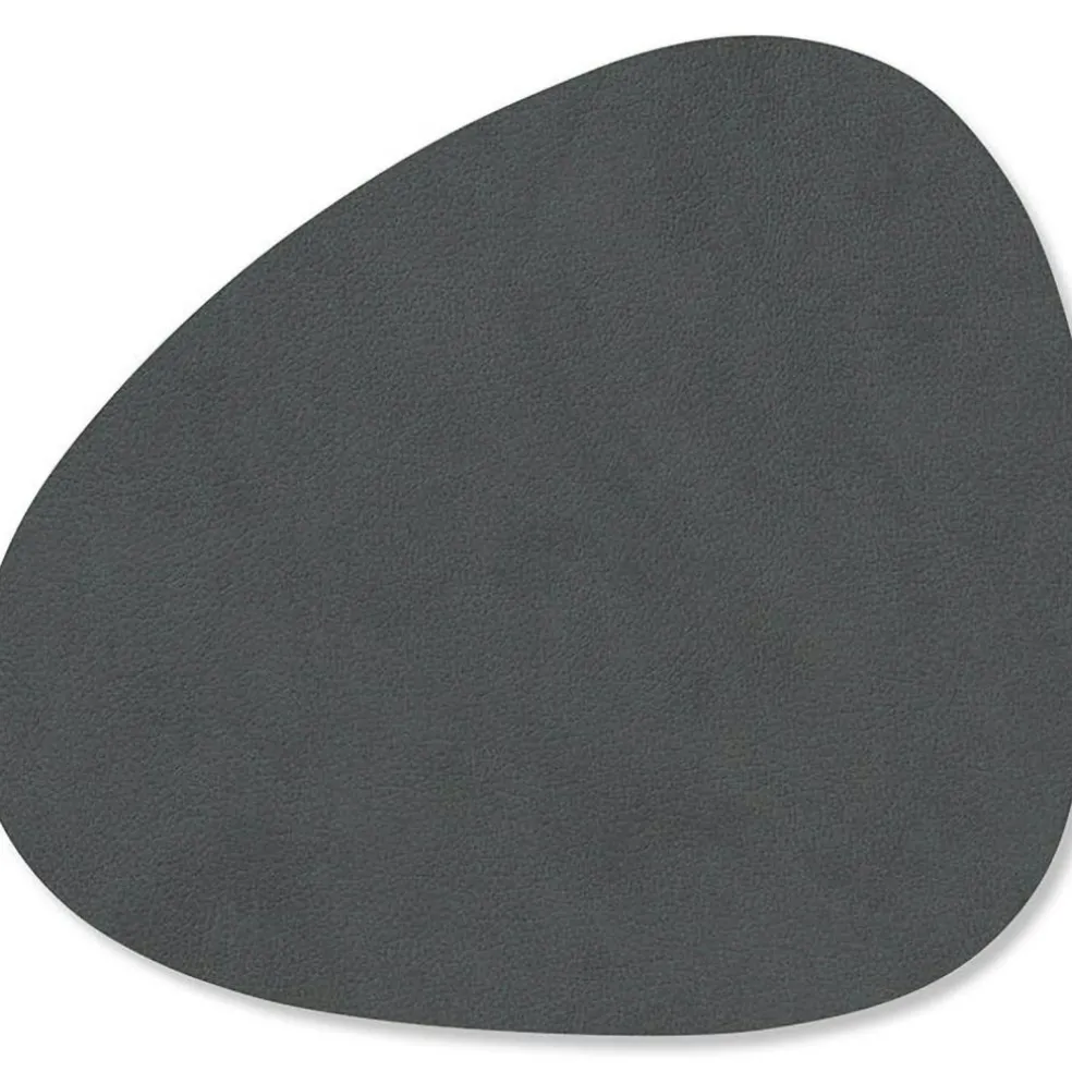 Curve Glass Coaster Nupo 11x13 cm, Light Grey