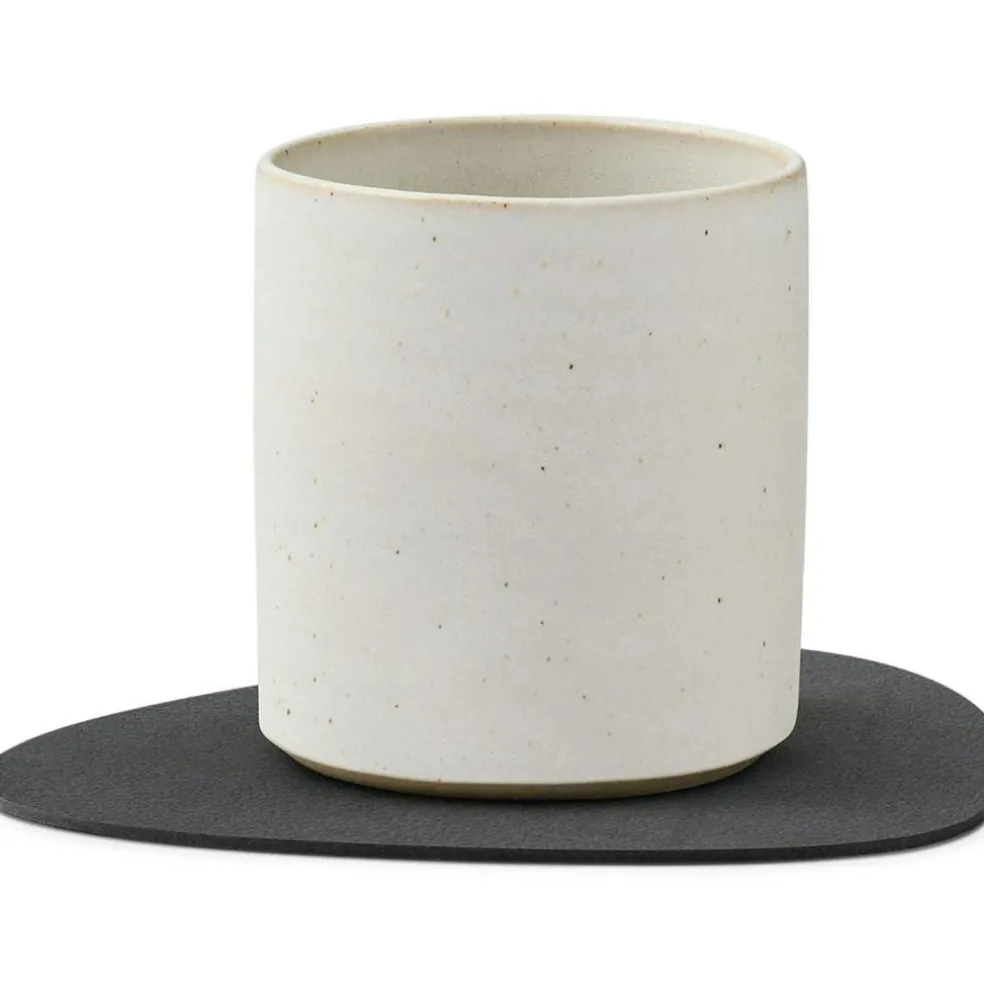 Curve Glass Coaster Nupo 11x13 cm, Light Grey