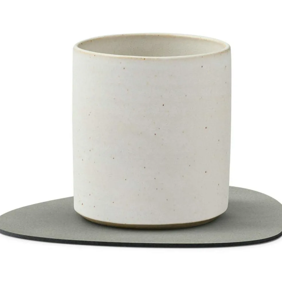 Curve Glass Coaster Nupo 11x13 cm, Light Grey