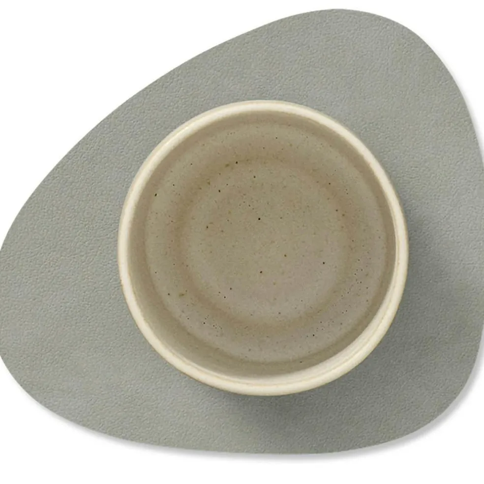 Curve Glass Coaster Nupo 11x13 cm, Light Grey