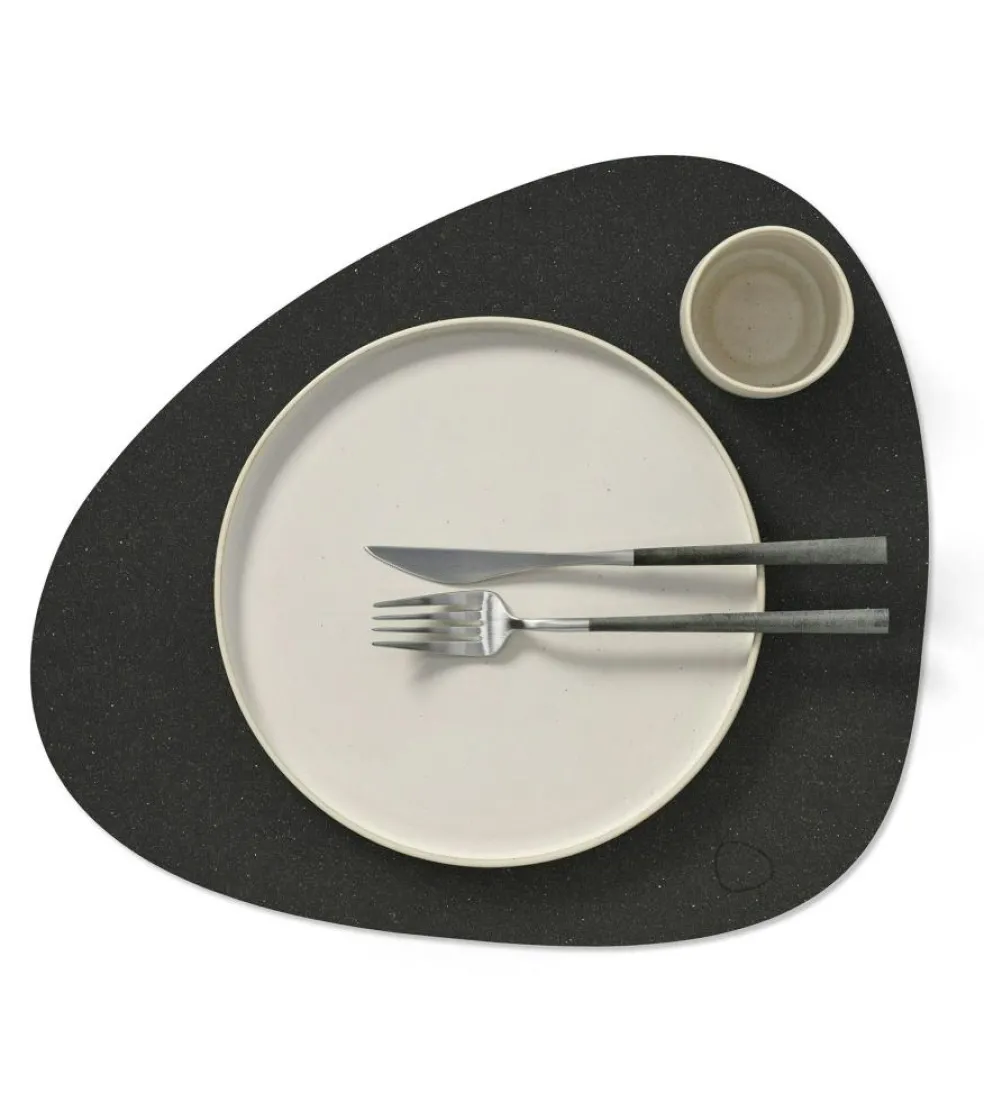 Curve L Placemat Core 37x44 cm, Flecked Anthracite