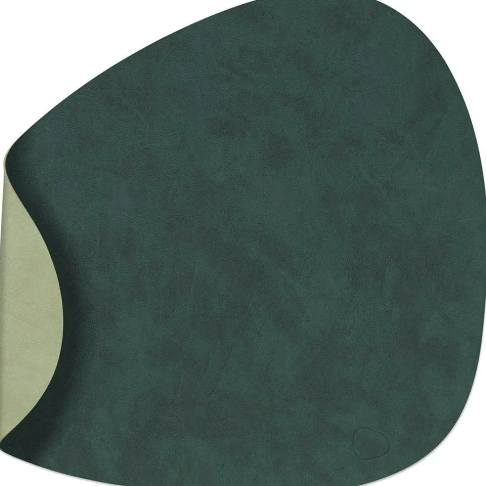 Curve L Reversible Table Mat 37x44 cm, Petrol/Midnight Blue