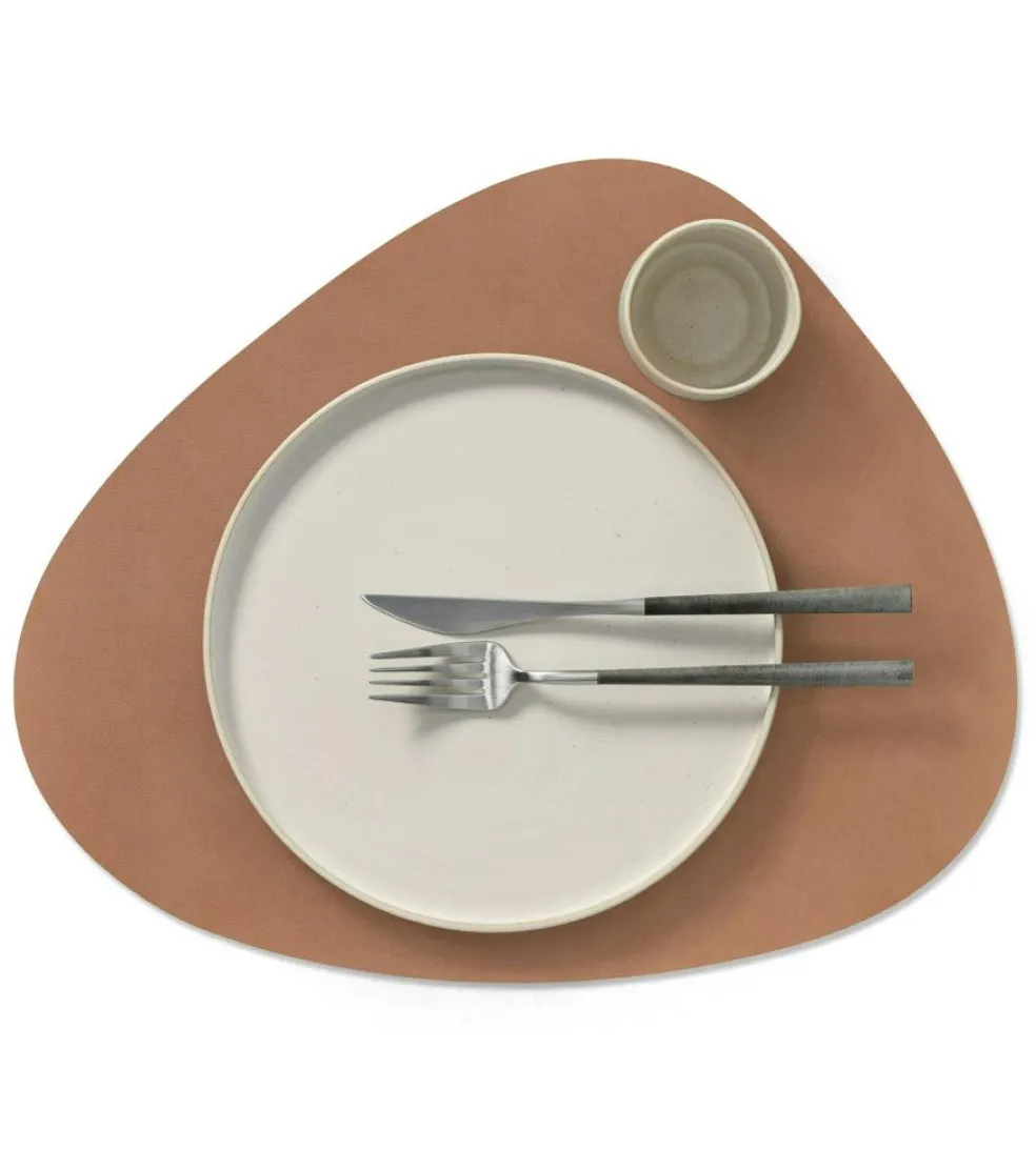 Curve L Reversible Table Mat 37x44 cm, Petrol/Midnight Blue