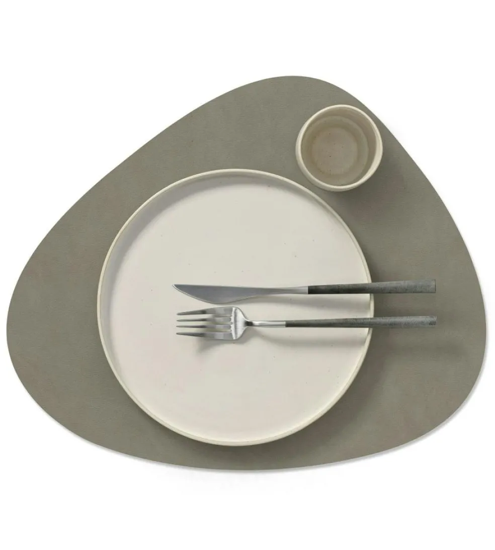 Curve L Reversible Table Mat 37x44 cm, Petrol/Midnight Blue