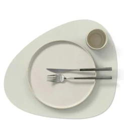 Curve L Reversible Table Mat 37x44 cm, Petrol/Midnight Blue