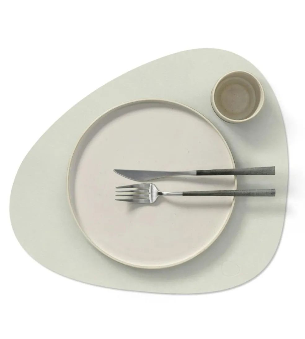 Curve L Reversible Table Mat 37x44 cm, Petrol/Midnight Blue