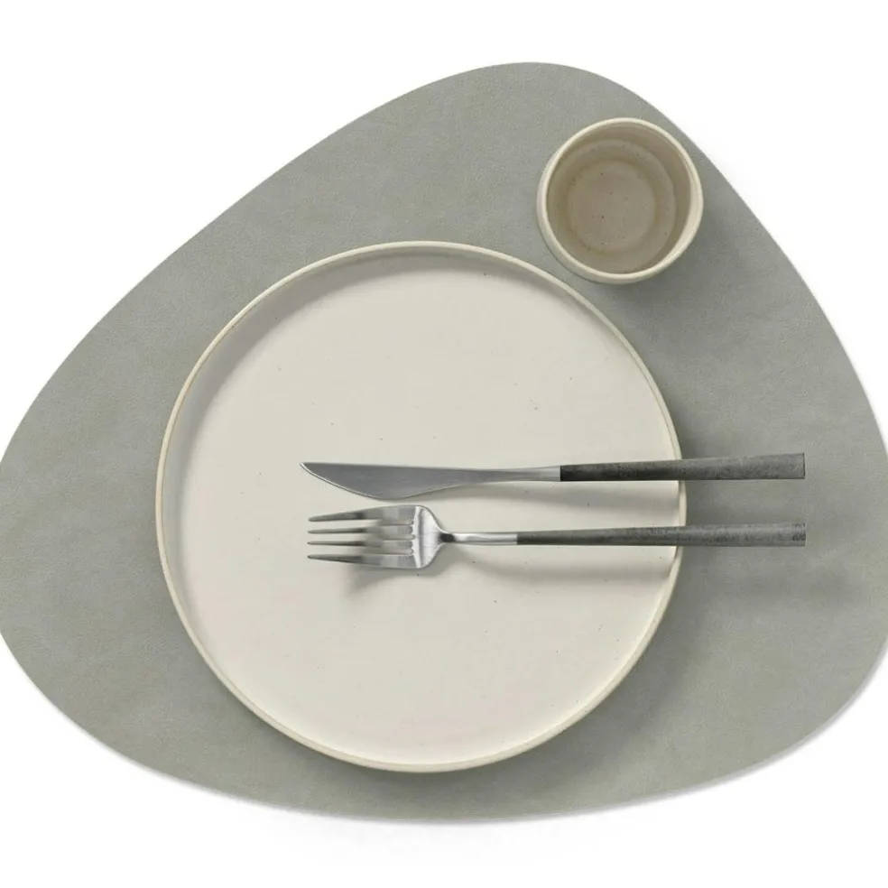 Curve L Reversible Table Mat 37x44 cm, Petrol/Midnight Blue