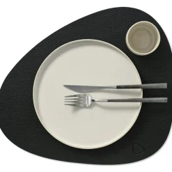 Curve L Table Mat Bull, 37x44 cm, Black