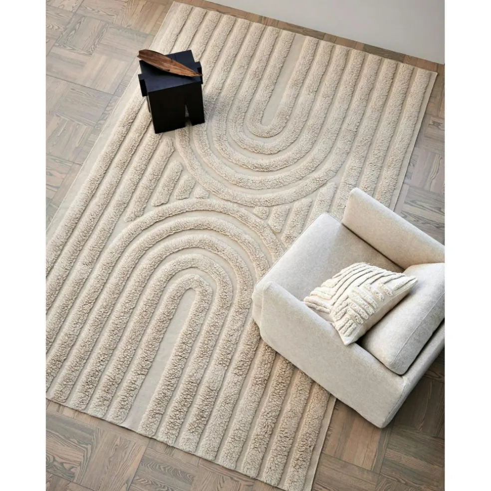 Curve Rug 200x300 cm, Natural Beige