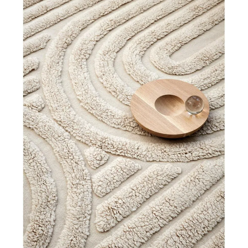 Curve Rug 200x300 cm, Natural Beige