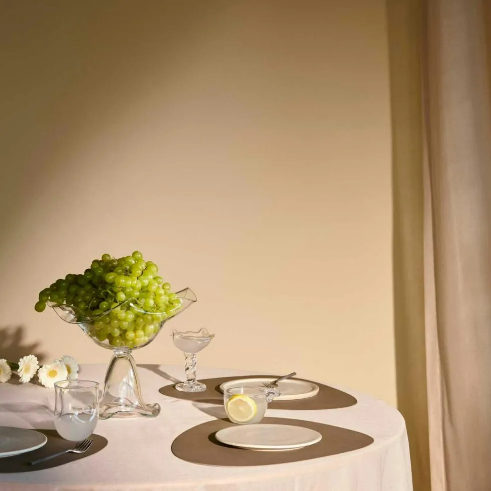 Curve S Table Mat Double 24x28 cm, Nupo Linen/Flint Grey