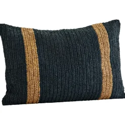 Cushion Cover Raphia 40x60 cm, Black/Natural