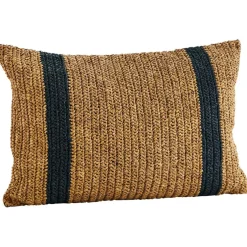 Cushion Cover Raphia 40x60 cm, Black/Natural