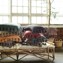 Cushion cover with tassels 60x60 cm, Off-White