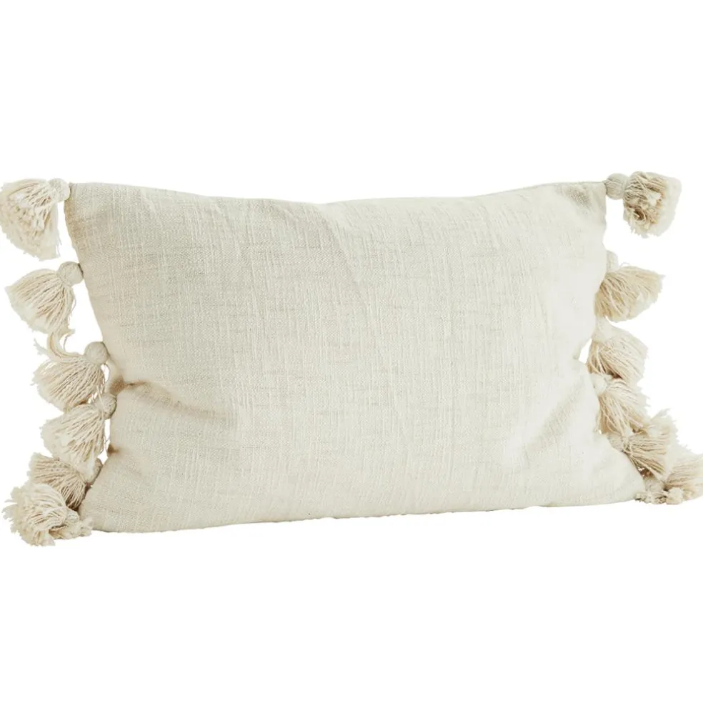 Cushion Cover With Tassels 40x60 cm, Off-White