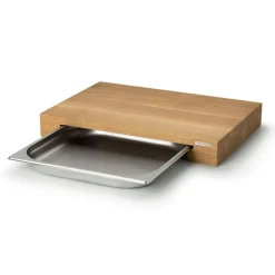 Cutting Board With One Tinplate, 39x27x6 cm