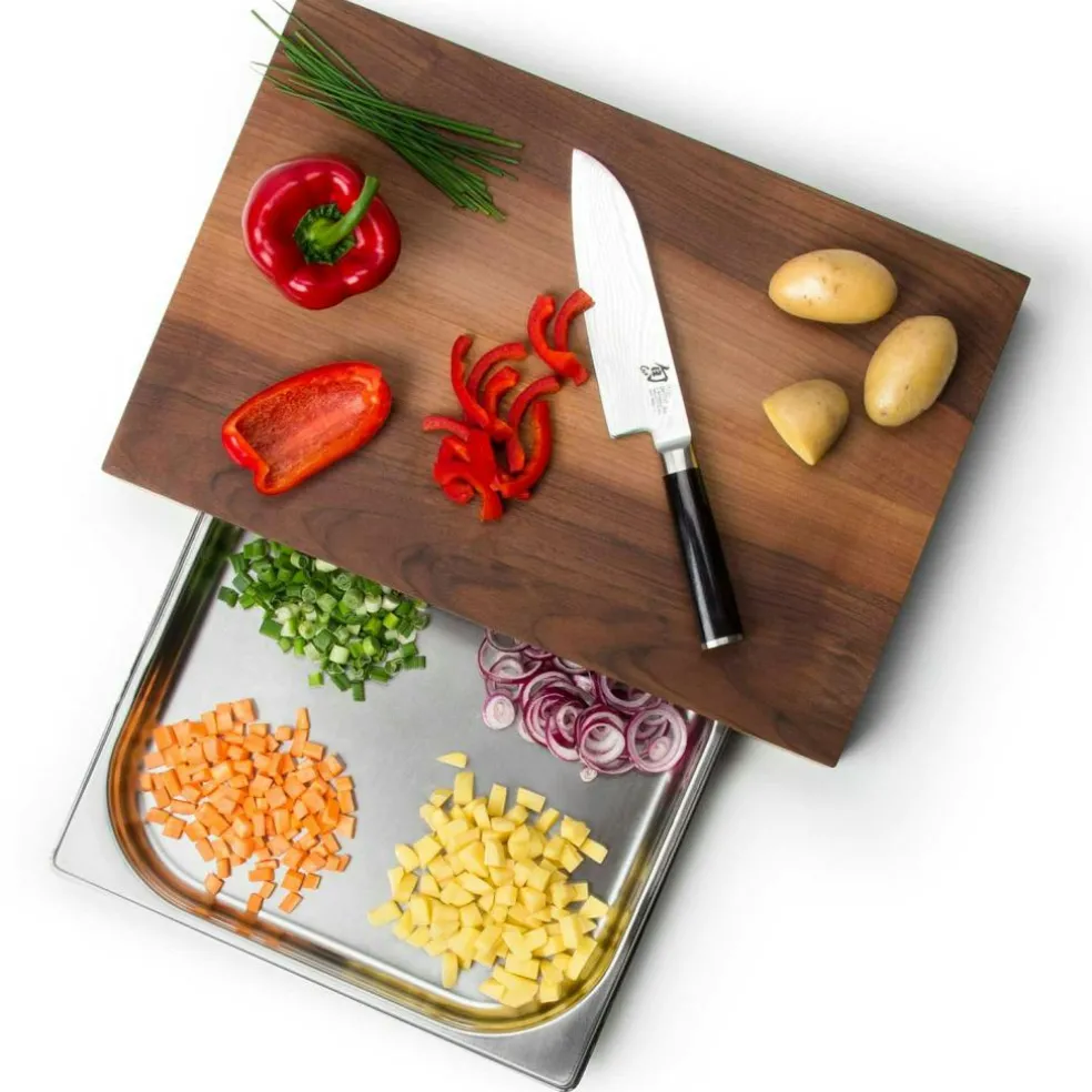 Cutting Board With One Tinplate, 39x27x6 cm