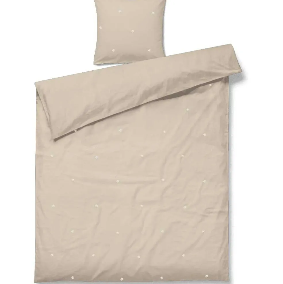 Daisy Bed Set 140x200 + 60x63 cm, White / Light Blue