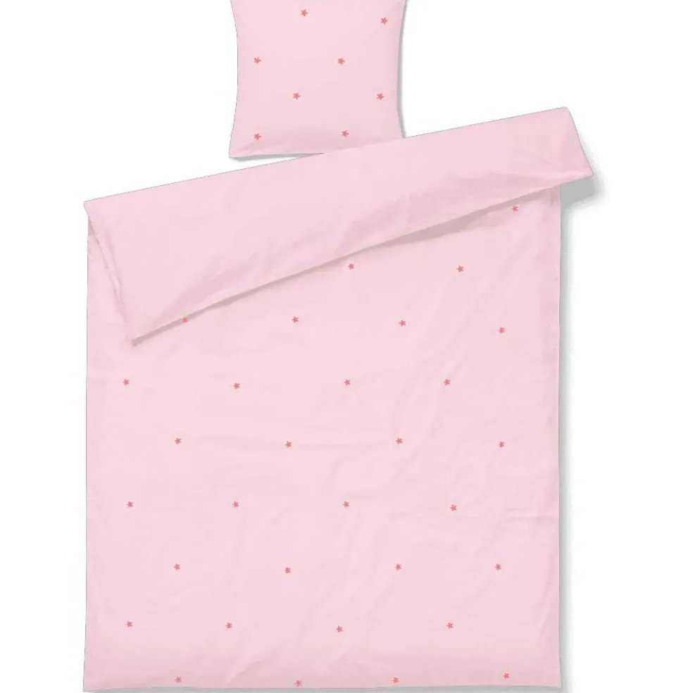 Daisy Bed Set 140x200 + 60x63 cm, White / Light Blue