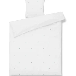 Daisy Bed Set 140x200 + 60x63 cm, White / Light Blue