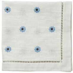 Daisy Cotton Napkin 45x45 cm, Blue