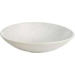 Deep Plate Stoneware, 22 cm White-spotted
