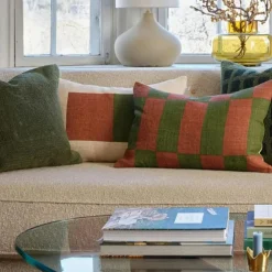 Deepak Cushion Cover 40x60 cm, Taupe / Dark Brown