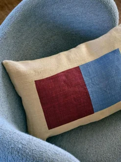 Deepak Cushion Cover 40x60 cm, Taupe / Dark Brown