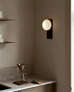 Dew Table Lamp / Wall Lamp, Black Painted Ash