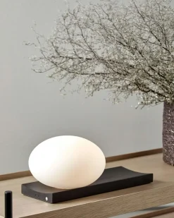 Dew Table Lamp / Wall Lamp, Black Painted Ash