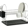 Disa Dish Drainer, Black/Chrome