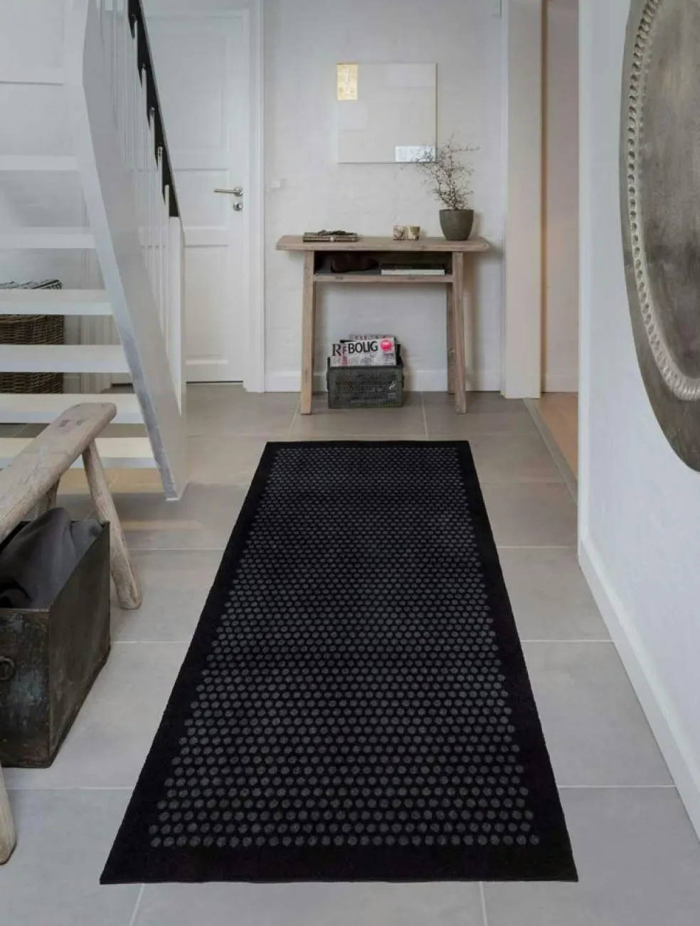 Dot Doormat 40x60cm, Black/Grey