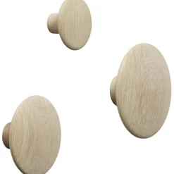 Dots Hook Wood Ø6,5 cm, Oak