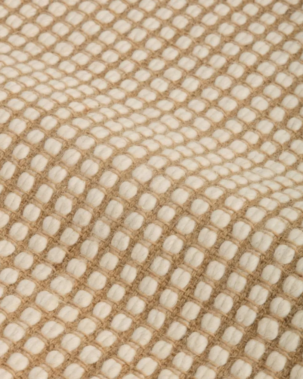 Dotted Wool Rug Natural, 75x150 cm